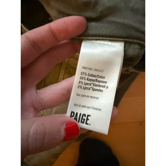 Paige Women's Christy Shorts Vintage Ivy Green 28 - Picture 4 of 5